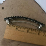 Gray French Barrette, 90mm, For Long Hair, Thick Hair, Sturdy
