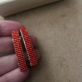 Shiny Red MINI French Style Barrettes, 40mm, Set of Two