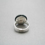 Black And Gray Swirl Ring Back