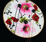 Asian Inspired Floral Earring Wall Display In Use 2
