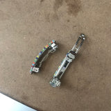 Rainbow Color Mix MINI French Style Barrettes, 40mm, Set of Two