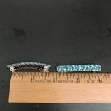 Lagoon Mix, Blue, Green, And White Color Mix, Small French Style Barrettes, 50mm