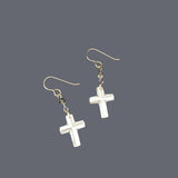 Crystal Cross Dangle Earrings