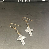 Crystal Cross Dangle Earrings