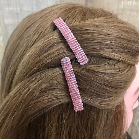 Dusty Rose Color Small French Style Barrettes, 50mm