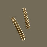Brown And Light Cream Color Mix, Small French Style Barrettes, 50mm