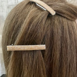 Light Amber French Barrettes, Small, 60mm