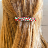 French Barrette 80mm, Christmas Themed