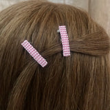 MINI 30mm Pink Barrettes, Shiny, Very Tiny, Doll Barrettes, For Small Hair