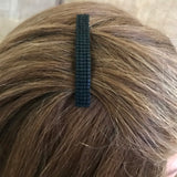 Matte Black Color Small French Style Barrettes, 60mm