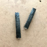 Shiny Black Color Small French Style Barrettes, 50mm
