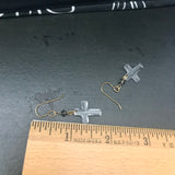 Crystal Cross Dangle Earrings