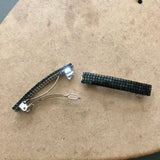 Shiny Black Color Small French Style Barrettes, 50mm