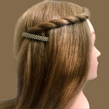 Brown And Light Cream Color Mix, Small French Style Barrettes, 50mm