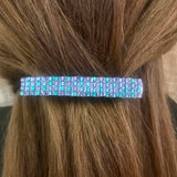 Blue, Purple, And Green Large French Barrette, 80mm
