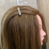 Rainbow Color Mix MINI French Style Barrettes, 40mm, Set of Two