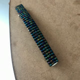 Metallic Iris Blue Large French Barrette, 90mm, Sturdy, For Long Hair, Thick Hair