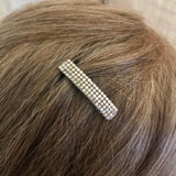 Topaz Gold Lined Color MINI French Style Barrettes, 40mm, Set of Two