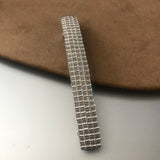 Silver Lined Crystal Color Large French Barrette, 90mm