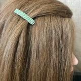 Cactus Green MINI French Style Barrettes, 40mm, Set of Two