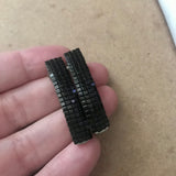 Shiny Black MINI French Style Barrettes, 40mm, Set of Two