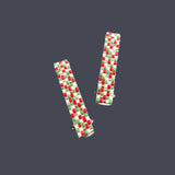 Christmas Mini French Barrettes, 40mm, Silver Color Accent