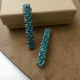 Blue Mix Small French Style Barrettes, 50mm, Ocean Blue Mix