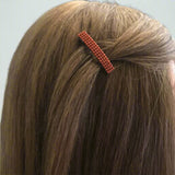 Dark Orange MINI French Style Barrettes, 40mm