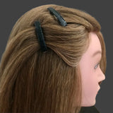 Shiny Black Color Small French Style Barrettes, 50mm