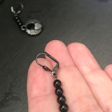 Winged Heart Black Statement Earrings With Lever Back Closure