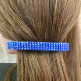 Transparent Blue Large French Barrette, 90mm