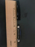 Matte Black Color Small French Style Barrettes, 60mm