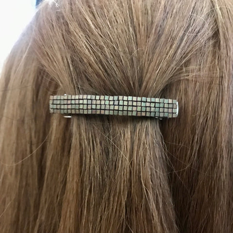 Matte Olive Rose Color Small French Style Barrettes, Multi Color, 60mm