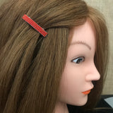 Shiny Red MINI French Style Barrettes, 40mm, Set of Two