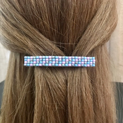 Multi Pastel Color Large French Barrette, 80mm