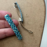 Blue Mix Small French Style Barrettes, 50mm, Ocean Blue Mix