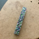 Green, Purple French Barrette, Large, 80mm, Sturdy For Long And Or Thick Hair