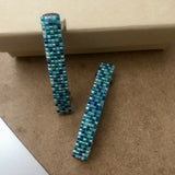 Blue Mix Small French Style Barrettes, 50mm, Ocean Blue Mix
