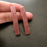 Dusty Rose Color Small French Style Barrettes, 50mm