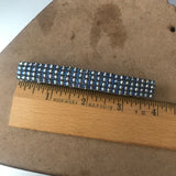 Gold Color Inside Lined Light Blue Large French Barrette, 90mm