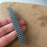 Gold Color Inside Lined Light Blue Large French Barrette, 90mm