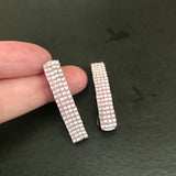 Pastel Pink MINI French Style Barrettes, 40mm, Set of Two