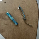 Blue Mix Small French Style Barrettes, 50mm, Ocean Blue Mix