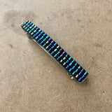 Metallic Iris Blue Medium French Barrette, 70mm