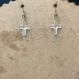 Crystal Cross Dangle Earrings
