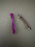 Fuchsia Color Small French Style Barrettes, 50mm