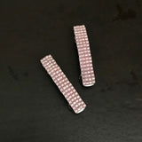 Pastel Pink MINI French Style Barrettes, 40mm, Set of Two