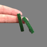 Mini Transparent Dark Green French Style Barrettes, 40mm
