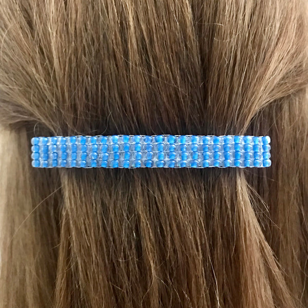 Medium Blue Large French Barrette, 90mm