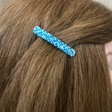 Blue Mix Small French Style Barrettes, 50mm, Ocean Blue Mix